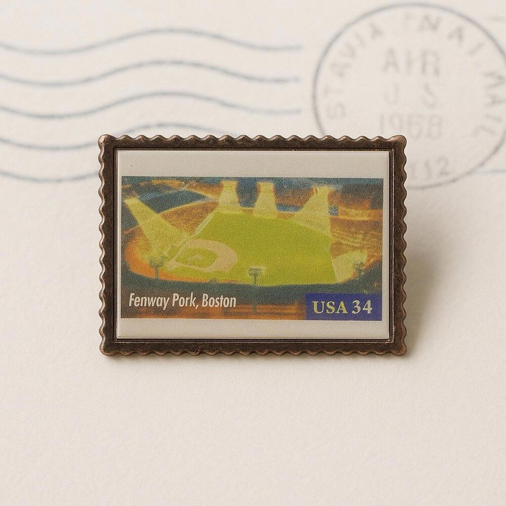 USPS 2000s Fenway Park Stamp Pin Boston, 1.5x1” FREE SHIPPING